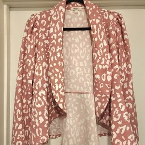 Andree Blush Leopard Print Blazer